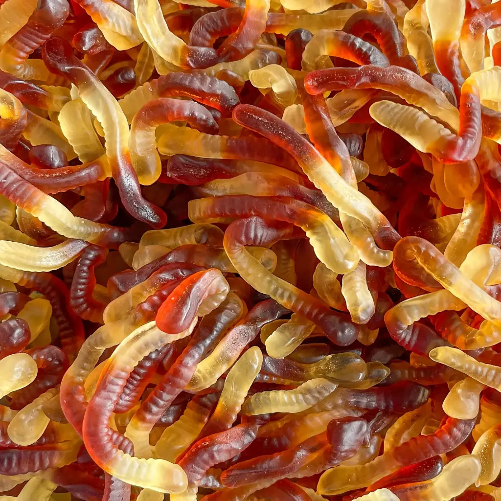 Kiwi Delights Gummy Cola Worms - Per 100g