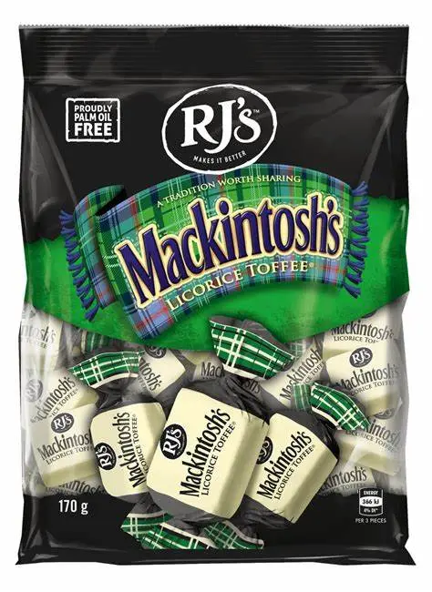 RJ'S Mackintosh's Licorice Toffee's - 170g