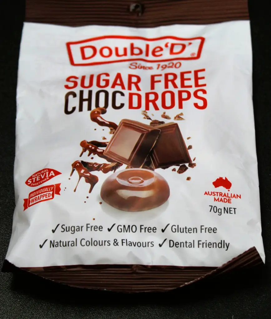 Double D Sugarfree Choc Drops 70g bag