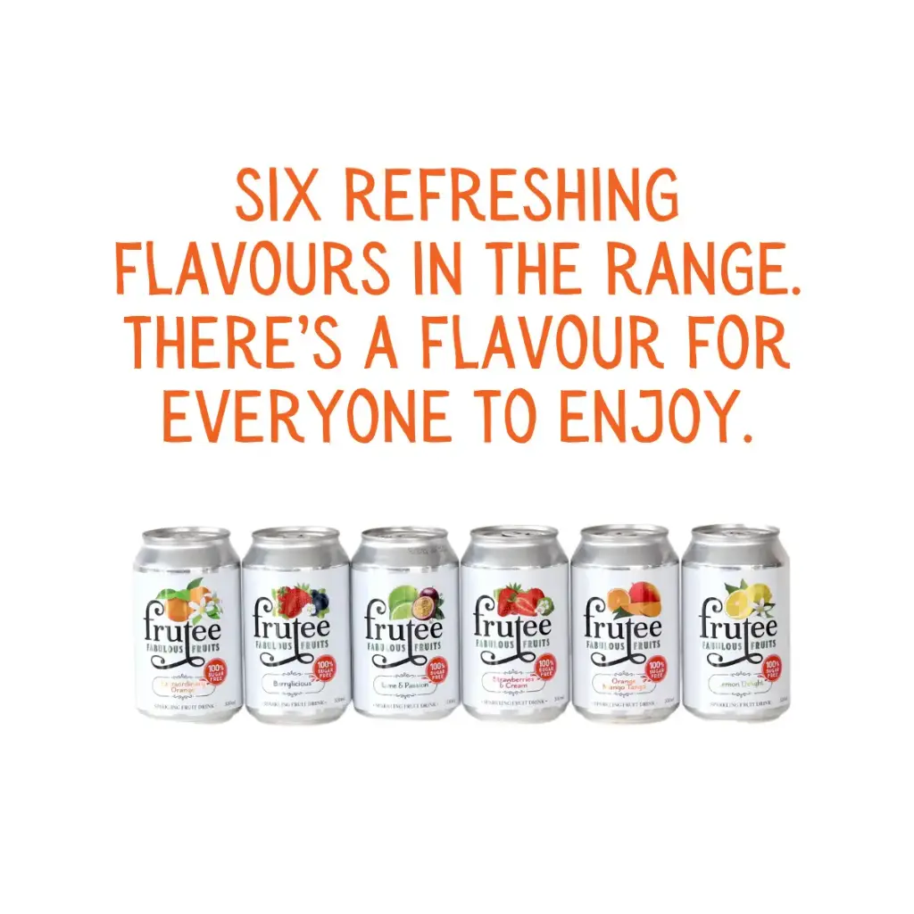 Frutee Sparkling Fruits Can - 330ml (6 Pack)