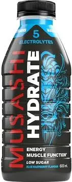 Musashi Hydrate Blue Raspberry - 600ml