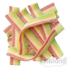 Raspberry, Lemonade & Pineapple Sour Straps - Per 100g
