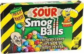 Toxic Waste Sour Smog Balls Theater Box