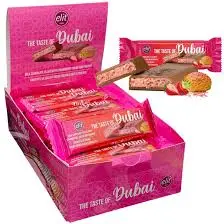 Elit Dubai Milk Chocolate Strawberry Bar 30g