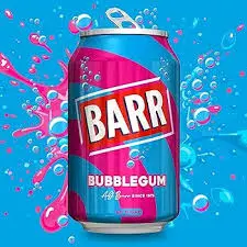 Barr Bubblegum Soda Can 330ml
