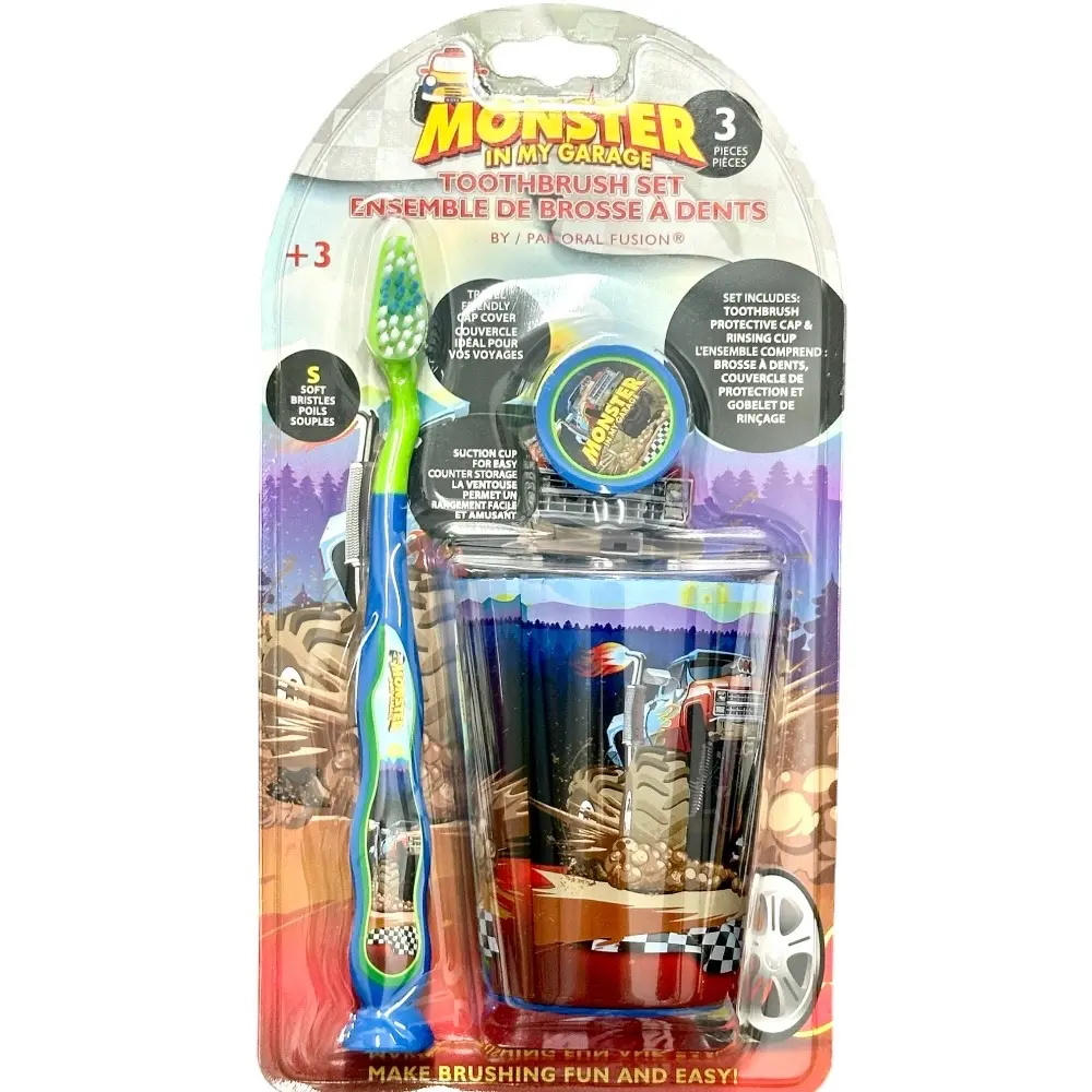 Oral Fusion Blue Toothbrush Set