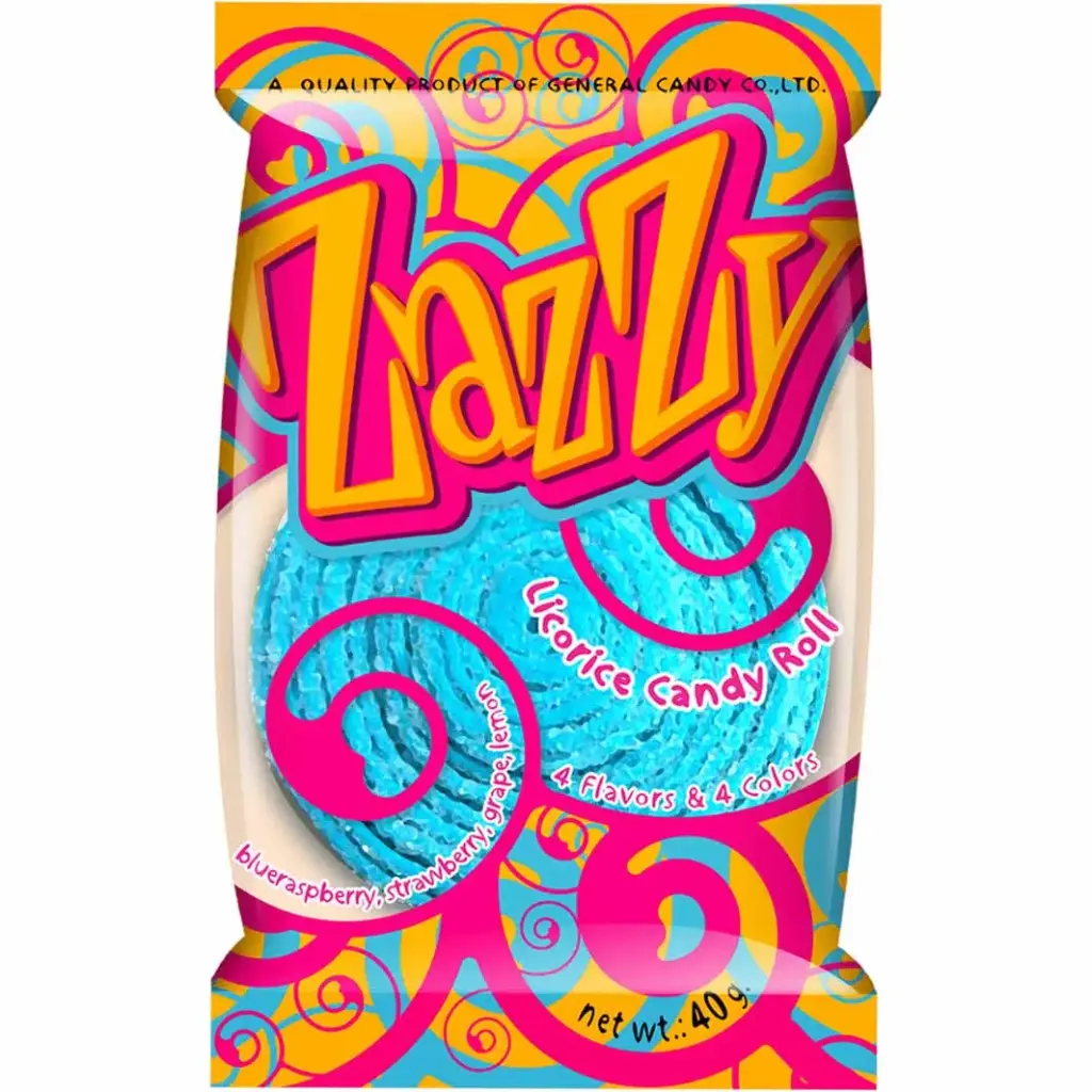 Zazzy 4 Colours Candy Roll 40g