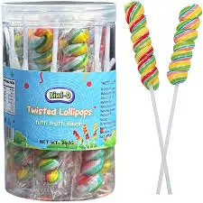 Kiwi-D Twisted Lollipops 12g Tutti Frutti - Each