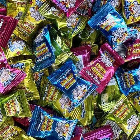 TNT Super Sour Chews Liquid Filled - Per 100g