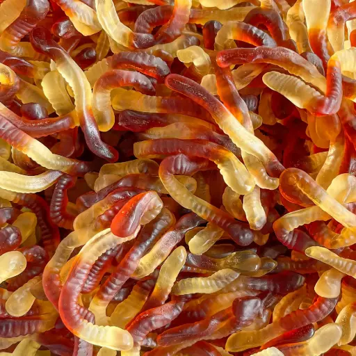 [KDGCW] Kiwi Delights Gummy Cola Worms - Per 100g