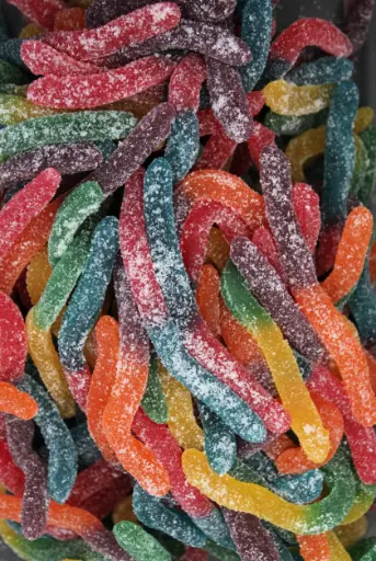 [RSG] Rainbow Sour Gloworms - Per 100g