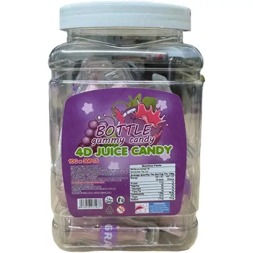 [4DGBG] 4D Gummy Bottle Candy Grape 10g