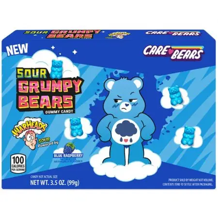 [WSGBTB99G] Warheads Sour Grumpy Bear 99g Theatre Box