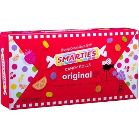[SOCRTB99G] Smarties Original Candy Rolls 99g Theatre Box