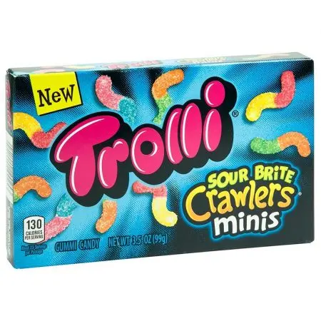 [TSBCMTB99G] Trolli Sour Brite Crawlers Minis 99g Theatre Box